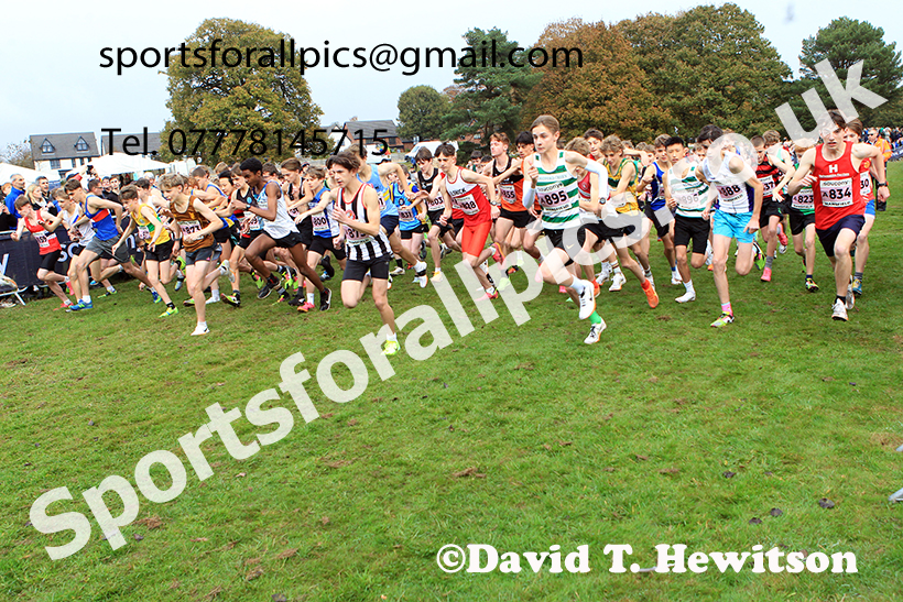 Boys Under-15s 2024 National Cross Country Relays, Berry Hill Park, Mansfield.   Photo: David T. Hewitson/Sports for All Pics